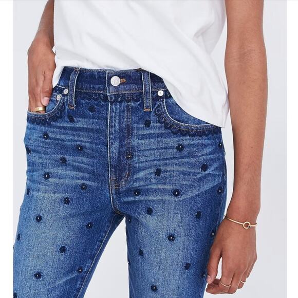 Madewell The High-Rise Slim Boyjean: Beaded Edition - Picture 2 of 11